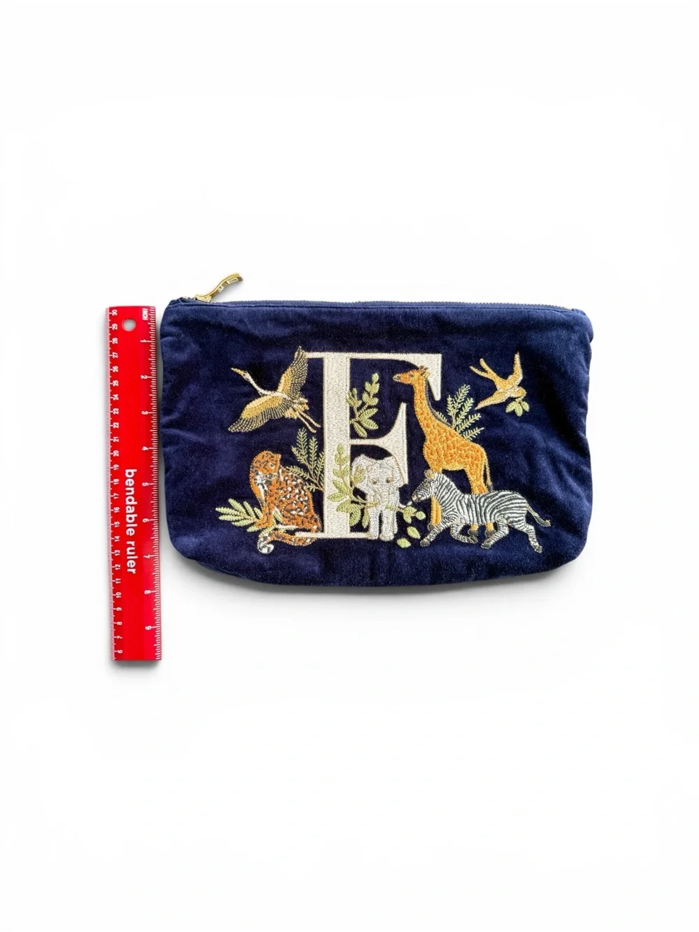 Elizabeth Scarlett Safari Alphabet “F” Everyday Velvet Pouch with Dustbag